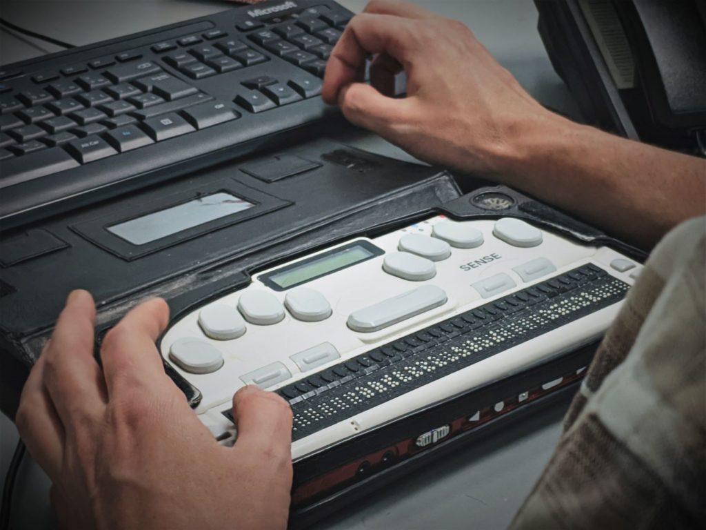 Image of braille laptop